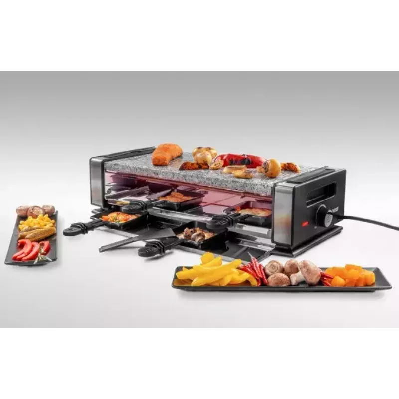Raclette-Grill Unold Delice Basic 1200 W 8 Personen Schwarz Edelstahl