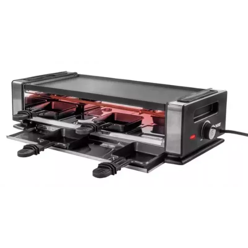 Raclette-Grill Unold Delice Basic 1200 W 8 Personen Schwarz Edelstahl