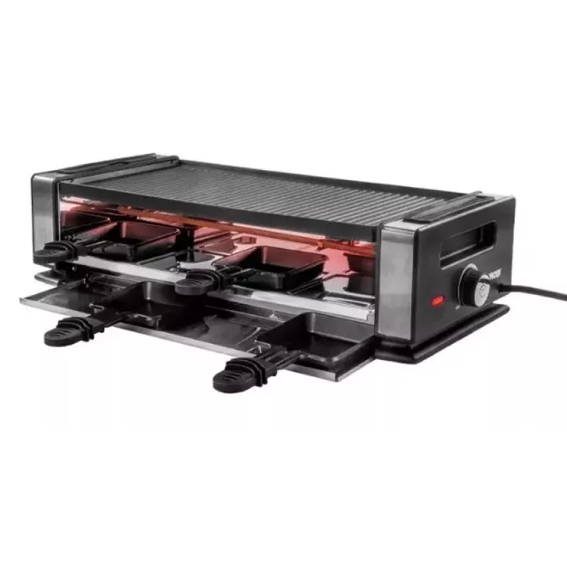 Raclette-Grill Unold Delice Basic 1200 W 8 Personen Schwarz Edelstahl