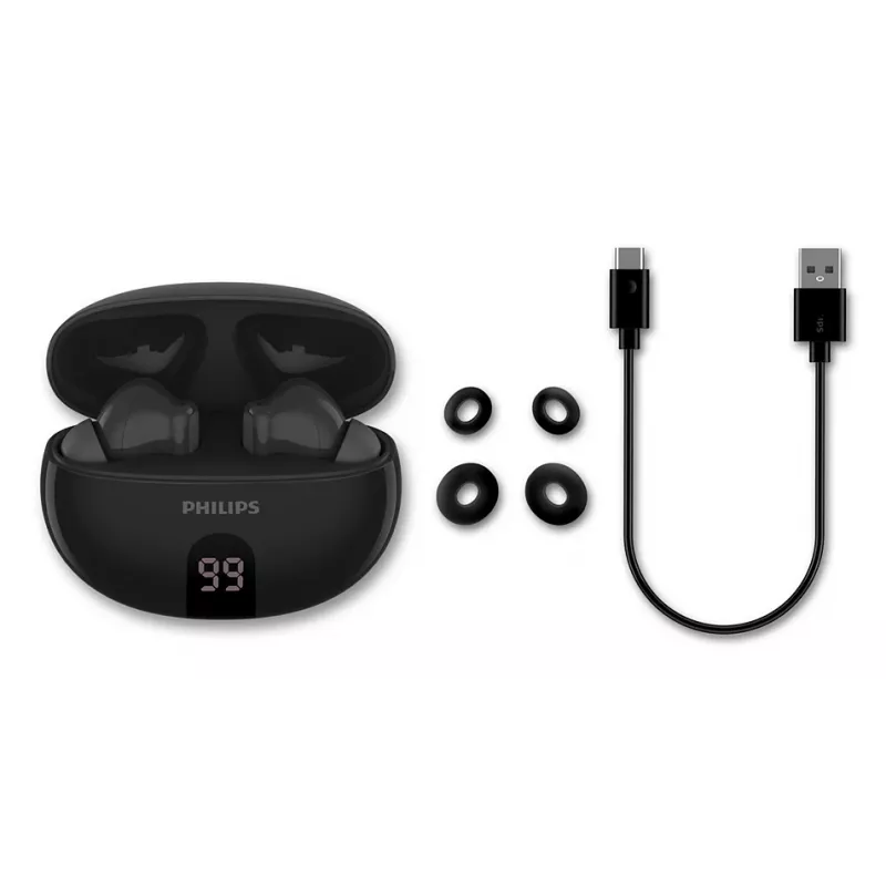 Kabelloses In-Ear-Headset Philips TAT2520BK/00 — Bluetooth, 20–20000 Hz, 10 m Reichweite, 40 g, schwarz