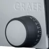 Elektrischer Allesschneider Graef G55 170 W, max. Schnittstärke 20 mm, graues Metall, 230 V, Maße 230×325×240 mm