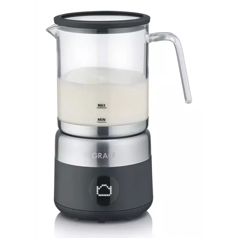 Milchaufschäumer Graef MS802 Automatik — 600 W, Glaskanne, Edelstahl & Schwarz