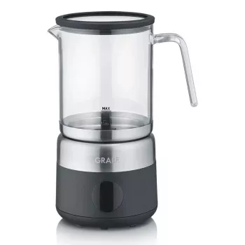 Milchaufschäumer Graef MS802 Automatik — 600 W, Glaskanne, Edelstahl & Schwarz