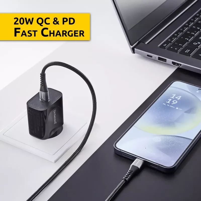 Netzteil Intenso W20C 20W USB-C Schwarz