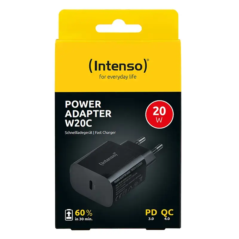 Netzteil Intenso W20C 20W USB-C Schwarz