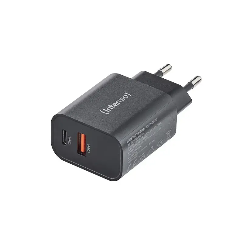 Netzteil Intenso W30AC 30 W USB-A USB-C Schwarz