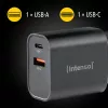 Netzteil Intenso W30AC 30 W USB-A USB-C Schwarz