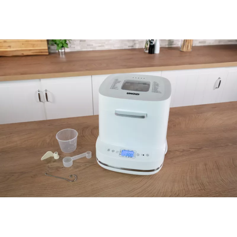 Brotbackautomat Unold Esge Backmeister Bernd 68120 — 550 W, max. Brotgewicht 1 kg, weiß, Kunststoffgehäuse
