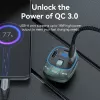 Auto-Ladegerät Vention 3-Port USB (USB-C + 2× USB-A) 30W/18W/5W Schwarz