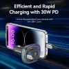 Auto-Ladegerät Vention 3-Port USB (USB-C + 2× USB-A) 30W/18W/5W Schwarz