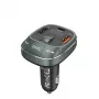 Auto-Ladegerät Vention 3-Port USB (USB-C + 2× USB-A) 30W/18W/5W Schwarz