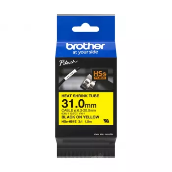 Druckerband Brother HSe-661E Schwarz 3,1 cm x 1,5 m