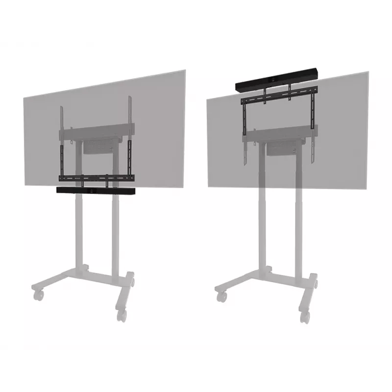 Videobar-Halterung Neomounts AV30-500BL für 43–110 Zoll Displays — VESA bis 600×400, max. 10 kg, Breite 900 mm