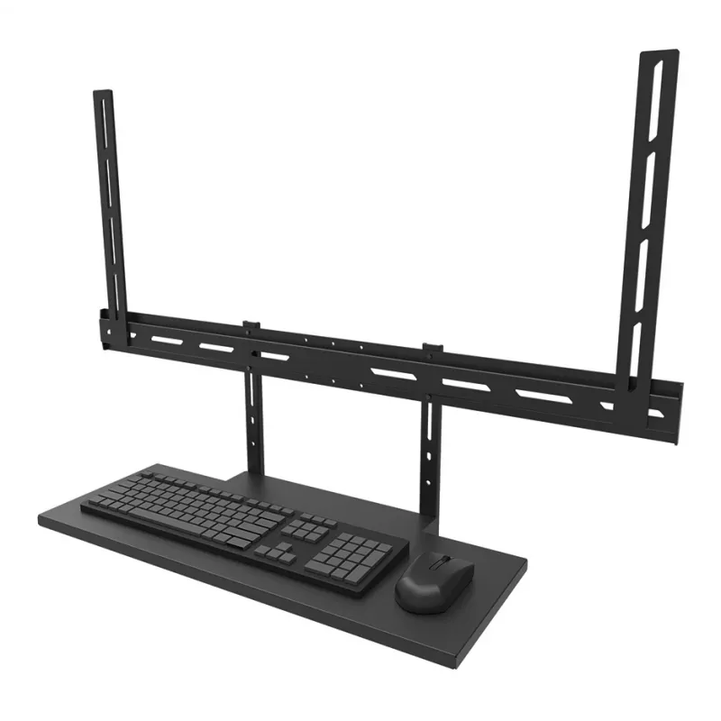 Tastaturablagen-Kit Neomounts AV40-500BL für 43–110 Zoll Bildschirme, VESA bis 600x400, max. Last 2,5 kg, 900×279×640 mm