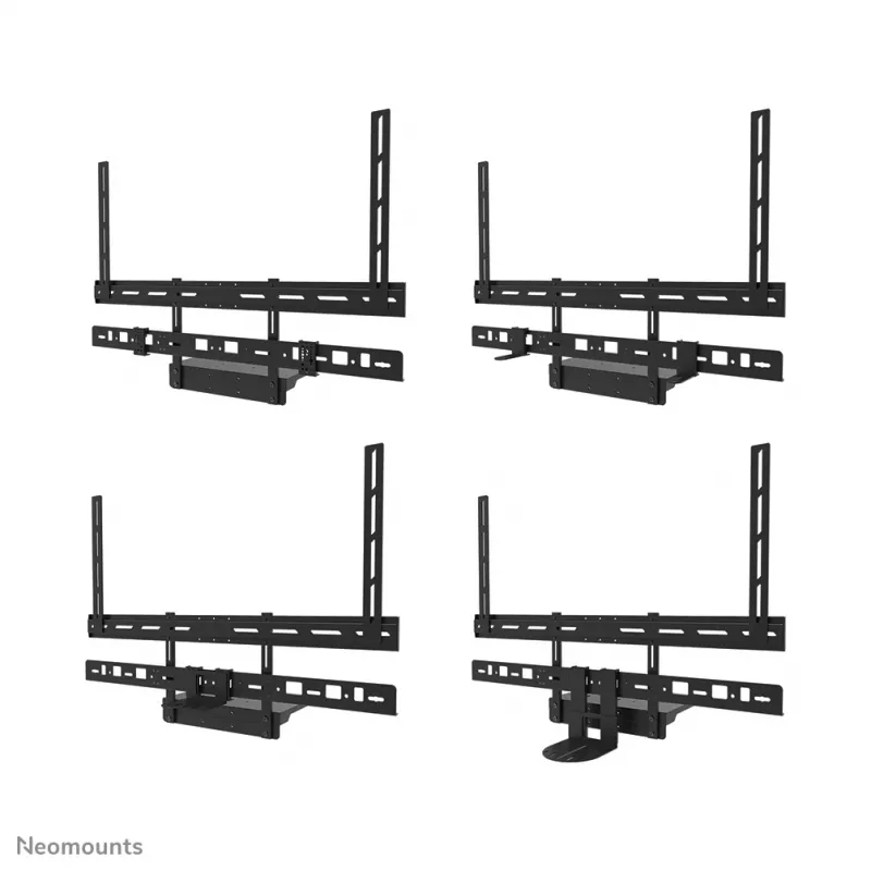 Videobar- und Laptop-Ablage-Kit Neomounts AV60-500BL für 43–110 Zoll Displays, VESA bis 600x400, max. Belastung 8 kg, Breite 900 mm
