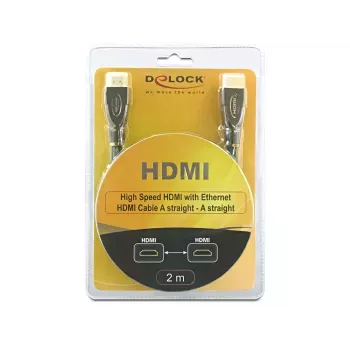 HDMI-Kabel DeLOCK 2m AM/AM Schwarz