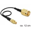 Koaxialkabel DeLOCK 88471 0,12 m MMCX SMA Gold Schwarz