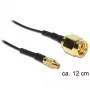 Koaxialkabel DeLOCK 88471 0,12 m MMCX SMA Gold Schwarz