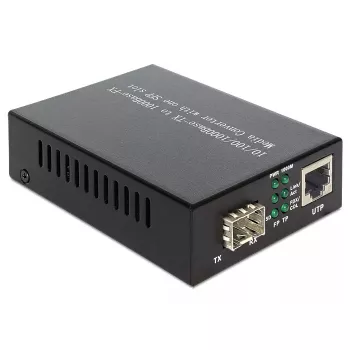 DeLOCK Medienkonverter 1000Base-T auf SFP 1000 Mbit/s Schwarz