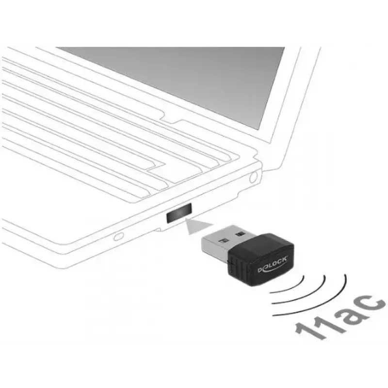 Netzwerkkarte DeLOCK 12461 WLAN 433 Mbit/s