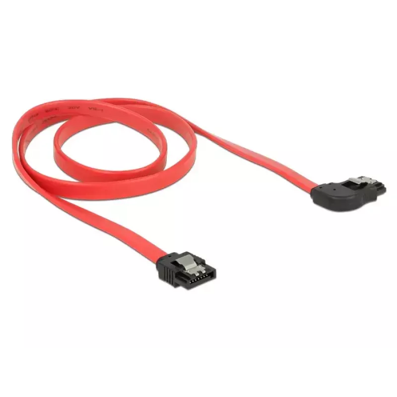 SATA-Kabel DeLOCK 83970 0,7 m SATA 7-polig Schwarz Rot