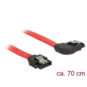 SATA-Kabel DeLOCK 83970 0,7 m SATA 7-polig Schwarz Rot