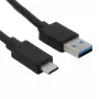 USB-Kabel Helos 181542 USB 3.2 Gen 2 1 m USB A USB C Schwarz