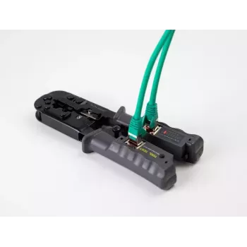 Crimpzange mit Abisolierer und Netzwerktester DeLOCK 90510