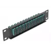 Glasfaser-Patchpanel DeLOCK 10 Zoll 12 Port SC Duplex aqua 1U schwarz