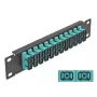 Glasfaser-Patchpanel DeLOCK 10 Zoll 12 Port SC Duplex aqua 1U schwarz