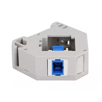 Keystone-Modul DELOCK 87164 — SC-zu-SC-Adapter, Farben: blau/grau/weiß, 60,1×59,4×21,6 mm