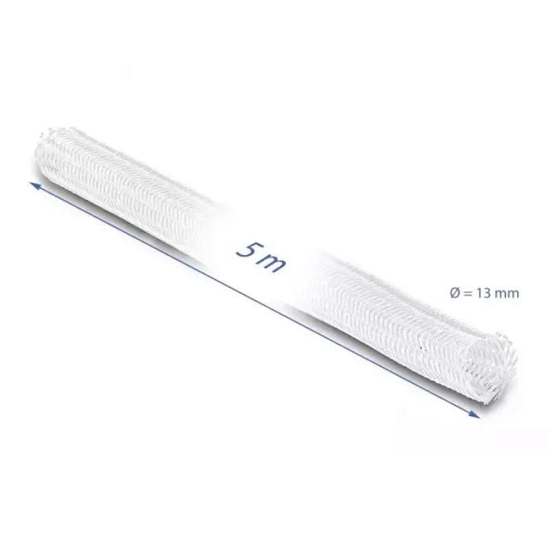 Geflechtschlauch DeLOCK 20808 5 m x 13 mm Weiß