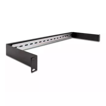 Kabelträger DeLOCK 19 Zoll DIN-Schienen-Panel 1U schwarz