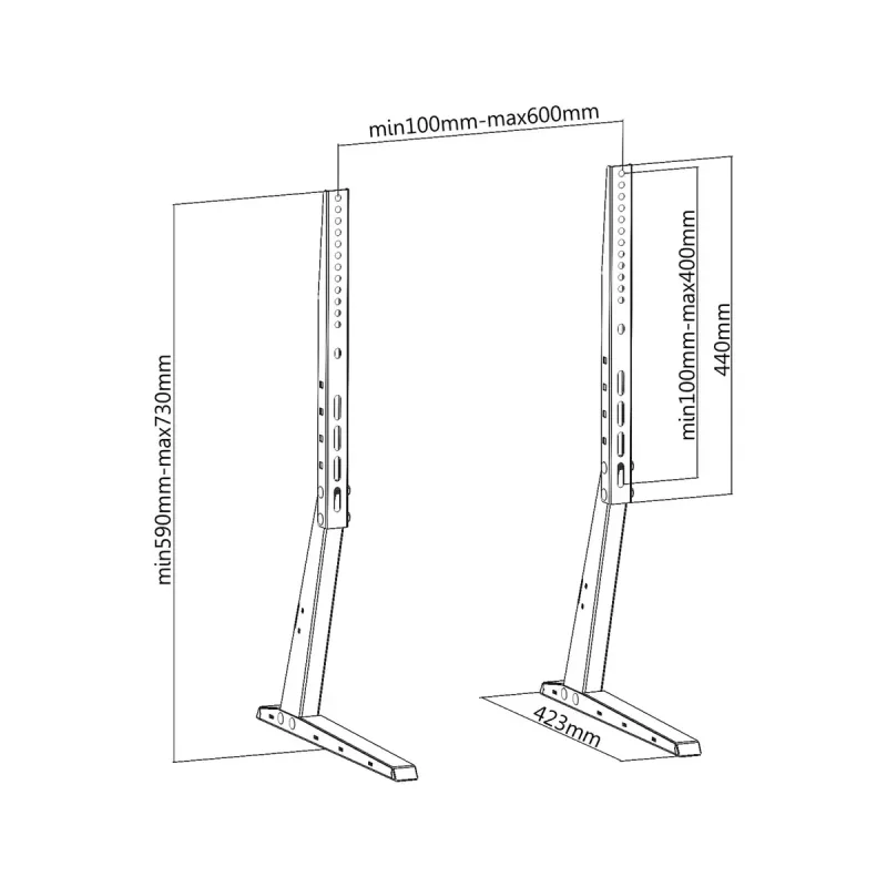 Monitorständer PureLink PM-TVS-02 Schwarz 165,1 cm 35 kg