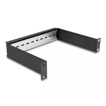 Rack-Schiene DeLOCK 10 Zoll DIN-Schiene Panel 1U schwarz Metall