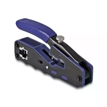DeLOCK 90577 Kabel-Crimpzange Crimpwerkzeug Schwarz Blau Breite 62 mm Länge 135 mm Höhe 20 mm