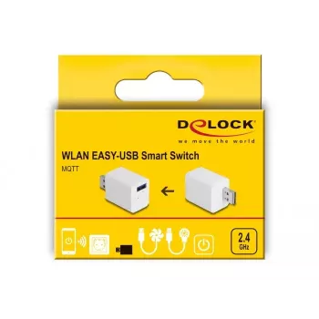 Smart-Steckdose DeLOCK 11828 Innenbereich Wi-Fi 2 A Weiß