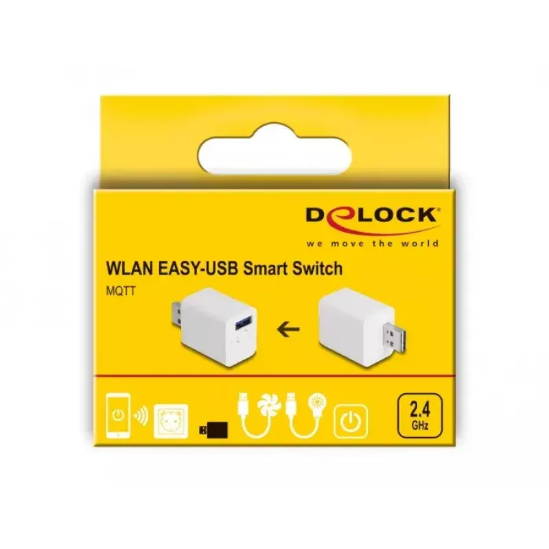 Smart-Steckdose DeLOCK 11828 Innenbereich Wi-Fi 2 A Weiß