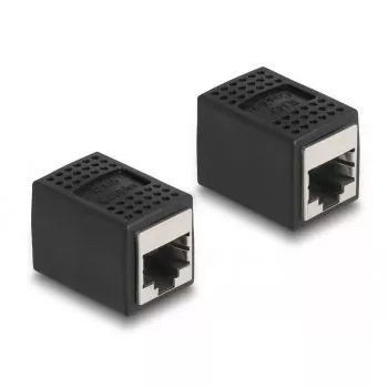 DeLOCK Adapter RJ45-Buchse auf RJ45-Buchse Cat.6A schwarz