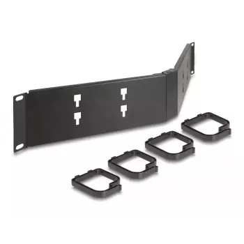 Kabelmanagement-Panel DELOCK 19 Zoll 66978 2U abgewinkelt schwarz