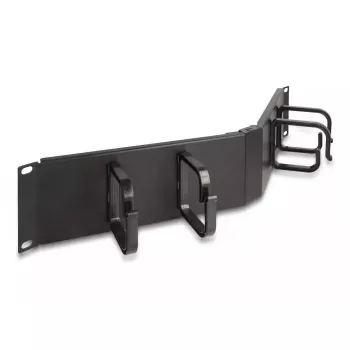 Kabelmanagement-Panel DELOCK 19 Zoll 66978 2U abgewinkelt schwarz