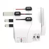 Power Plug Adapter Skross 61663 Universal Weiß 100-250V 2,4A USB