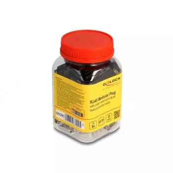 DeLOCK RJ45 Modularstecker-Set Cat.6A 25 St. Zugentlastung zuverlässiger Knickschutz