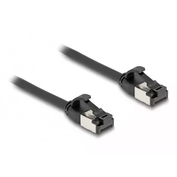 Netzwerkkabel DeLOCK RJ45 Kabel Stecker auf Stecker Cat.8.1 1 m Schwarz