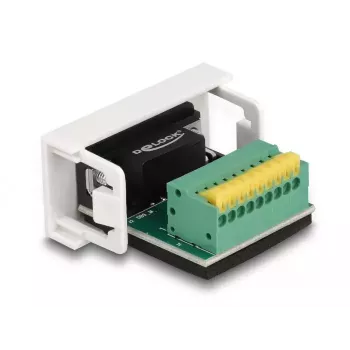 DeLOCK Easy 45 Modul D-Sub 9-polig Stecker auf Klemmleiste 22,5 x 45 mm