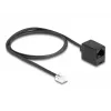DeLOCK Telefonkabel RJ11-Stecker auf RJ45-Buchse schwarz 1 m