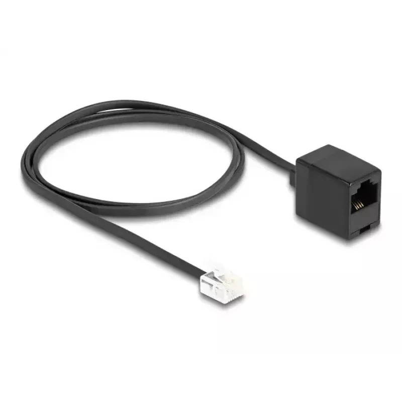 DeLOCK Telefonkabel RJ11-Stecker auf RJ45-Buchse schwarz 1 m