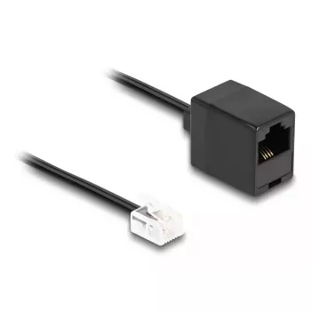 DeLOCK Telefonkabel RJ11-Stecker auf RJ45-Buchse schwarz 1 m