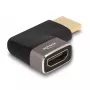 DeLOCK HDMI-Adapter Stecker auf Buchse 90° links abgewinkelt 8K 60 Hz grau Metall