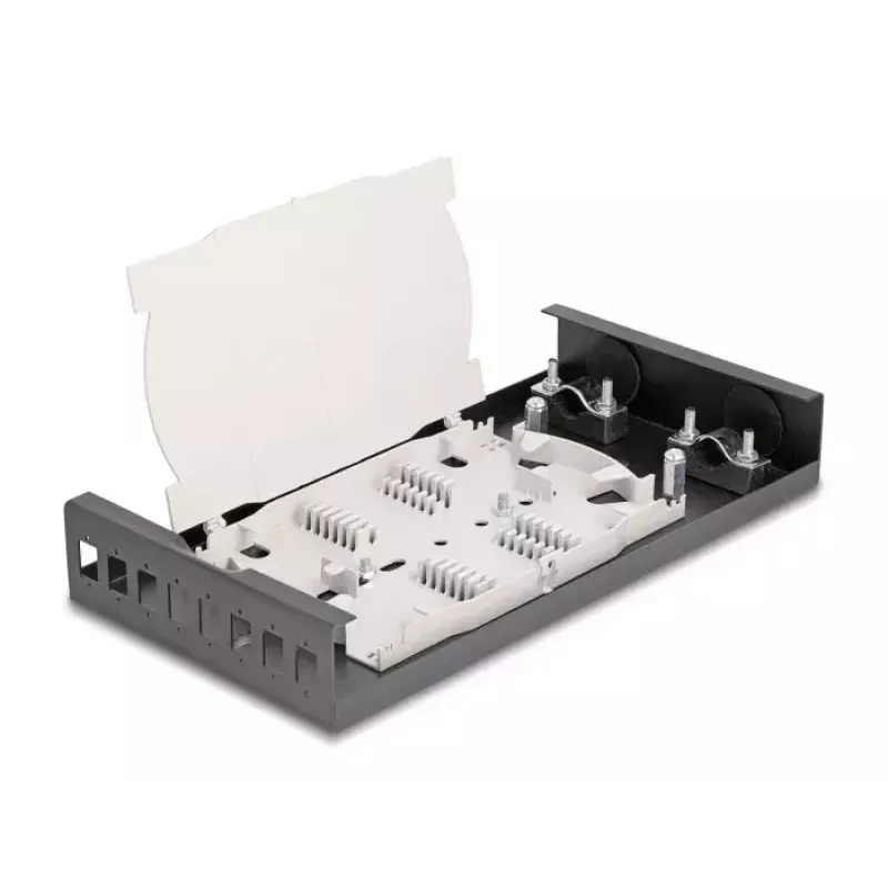 Netzwerkkabel DeLOCK Glasfaser-Desktop-Abschlussbox 8 Port SC Simplex Schwarz
